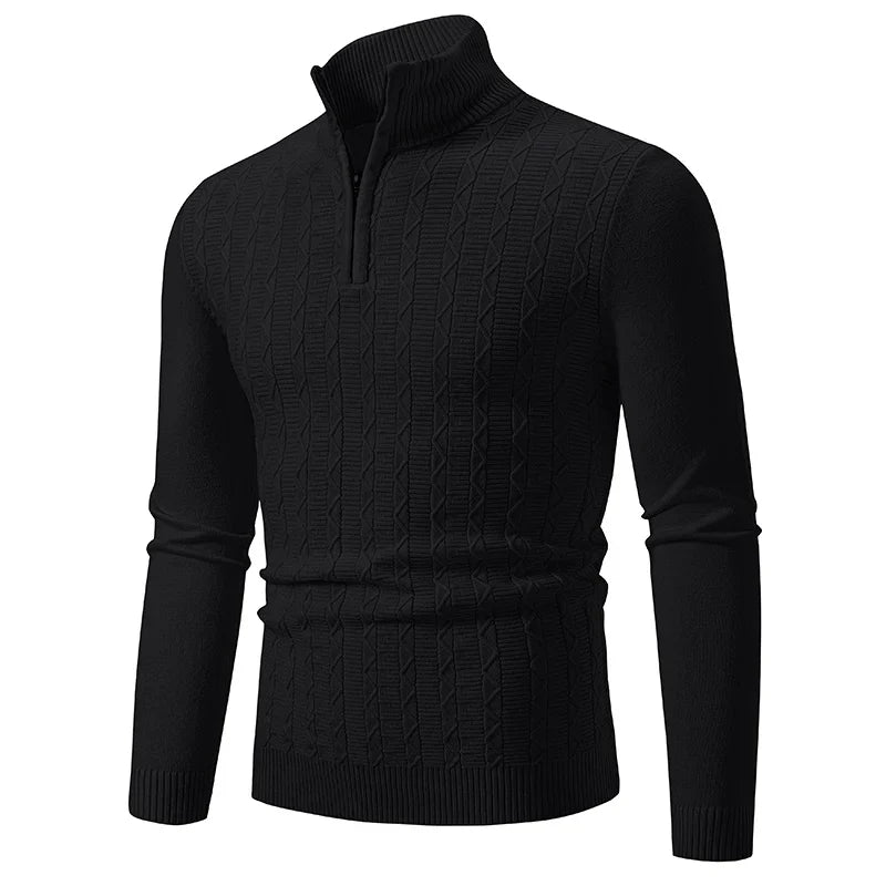 Alfons - Geruite zip-up sweater