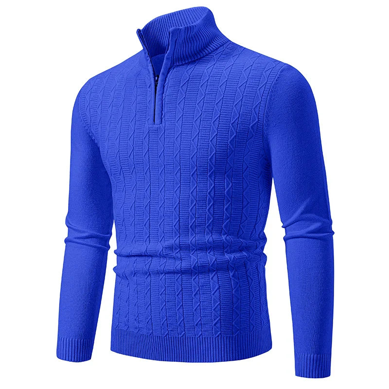 Alfons - Geruite zip-up sweater