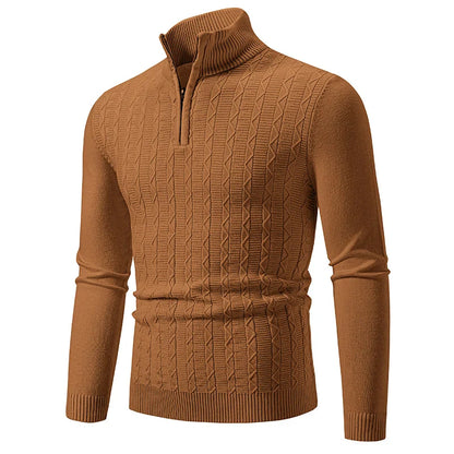 Alfons - Geruite zip-up sweater