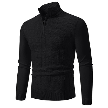 Alfons - Geruite zip-up sweater