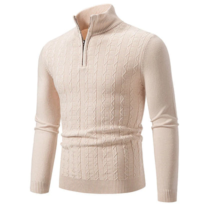 Alfons - Geruite zip-up sweater