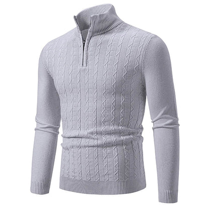 Alfons - Geruite zip-up sweater