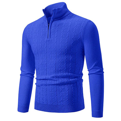Alfons - Geruite zip-up sweater