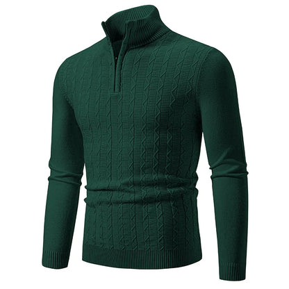 Alfons - Geruite zip-up sweater